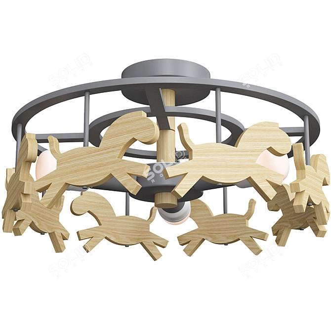 Anzazo Pony Ceiling Light 3D model image 2