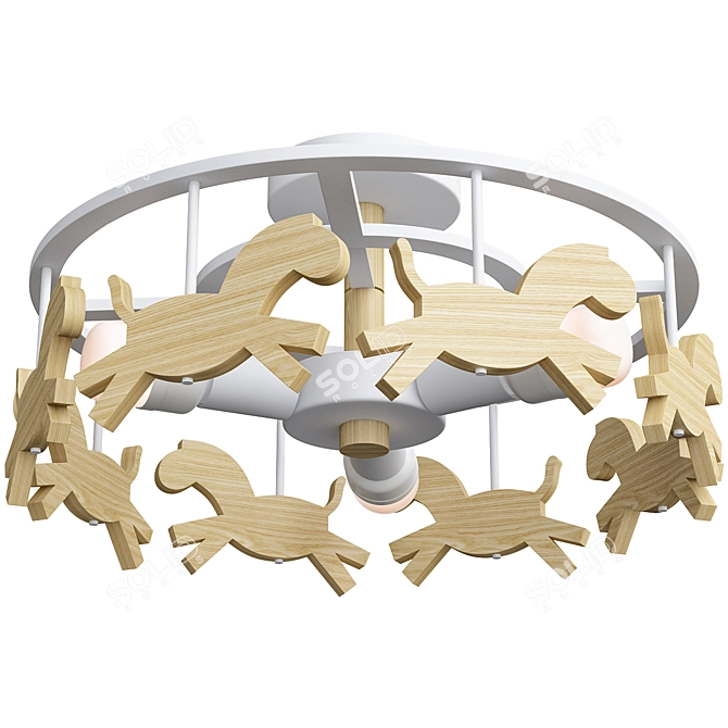 Anzazo Pony Ceiling Light 3D model image 3