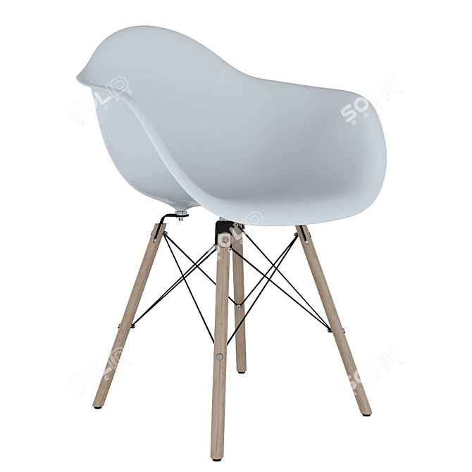 Modern Eames Plastic Armchair - Timeless Design 3D model image 3