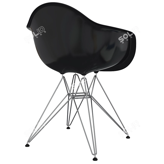 Eames Plastic Armchair: Sleek Design, Premium Quality 3D model image 2