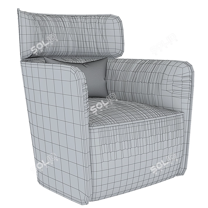 Modern Flou Armchair 3D model image 5