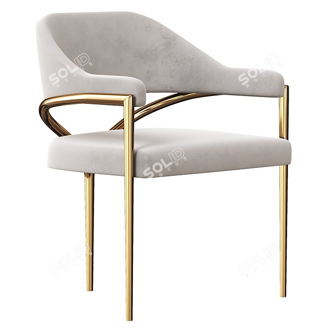 Elegant Christmas Armchair: Boca do Lobo Magic 3D model image 1