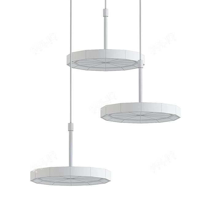 Sleek LED Pendant Light 3D model image 2