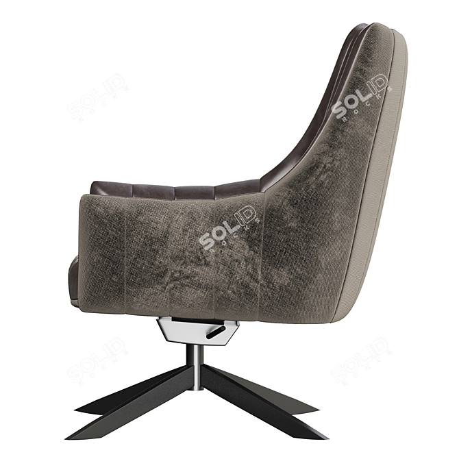 Sleek and Stylish RUBIE Armchair 3D model image 5