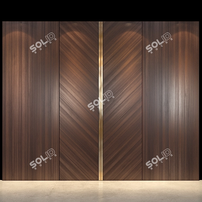 Stylish Wall Panel 40 3D model image 1