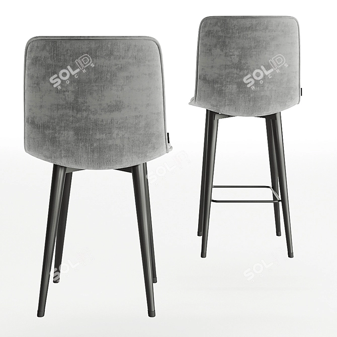 Modern Duo Chair Set 3D model image 4