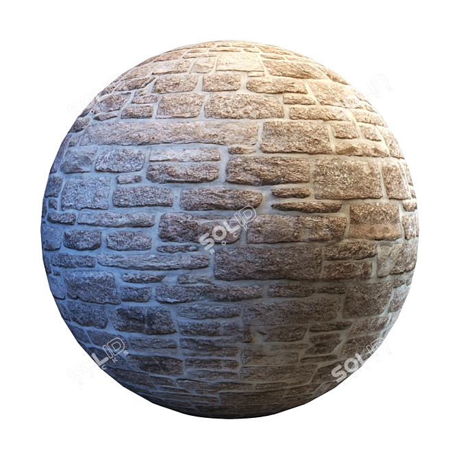 Ancient Stone Texture - PBR Material 3D model image 1