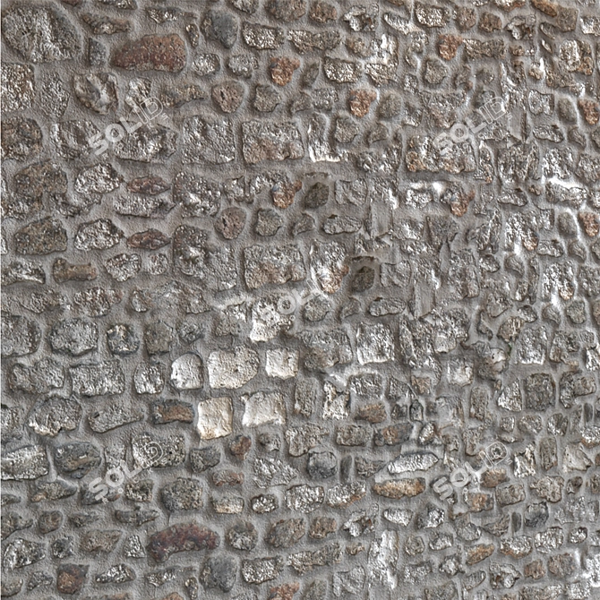 Medieval Stone Material - PBR 4K Textures 3D model image 2