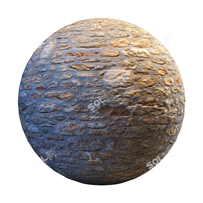 Medieval Stone Material - PBR, 4K, 3Ds Max, fbx, obj 3D model image 1