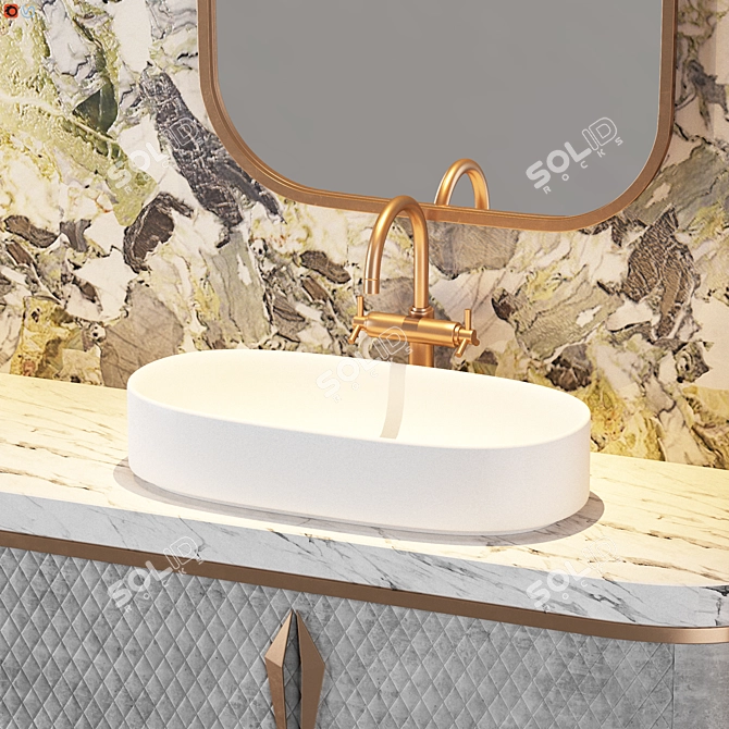 Timeless Elegance: Nero Antico for Your Bathroom 3D model image 5