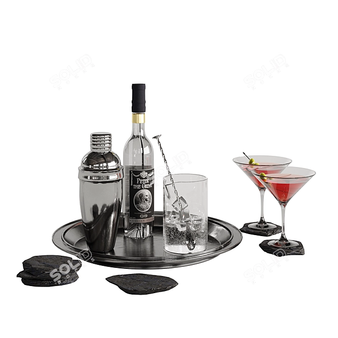Ultimate Cocktail Set: 3-in-1 Mixology Kit 3D model image 3