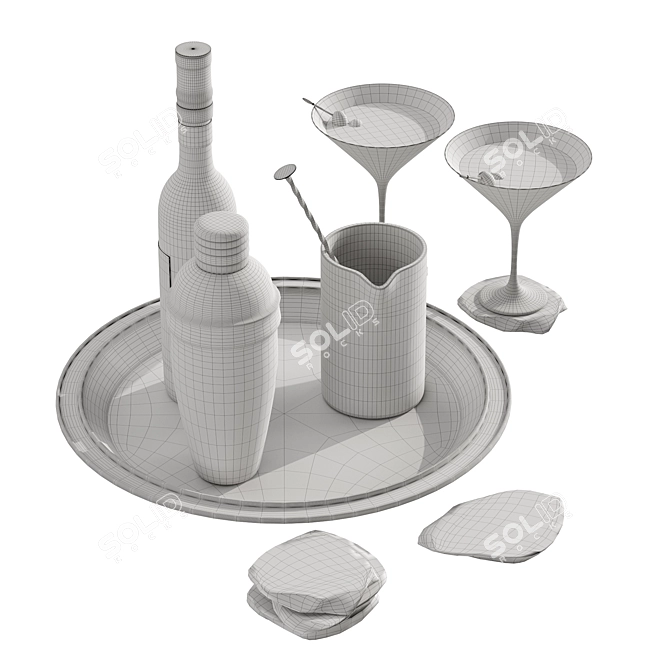 Ultimate Cocktail Set: 3-in-1 Mixology Kit 3D model image 5
