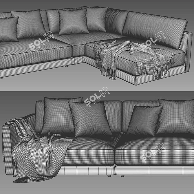 Elegant Blanche Katarina Sofa | Luxurious Design 3D model image 4