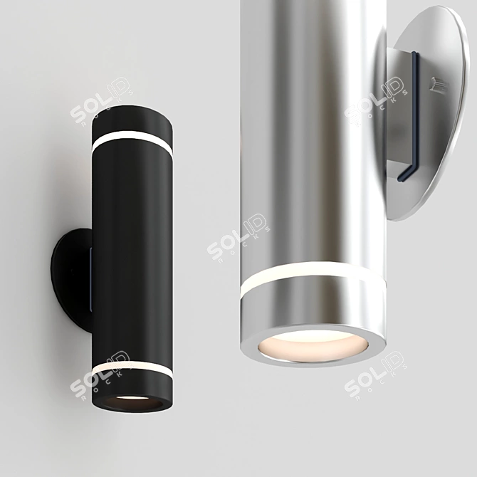 Modern Cylinder Wall Sconce 3D model image 1