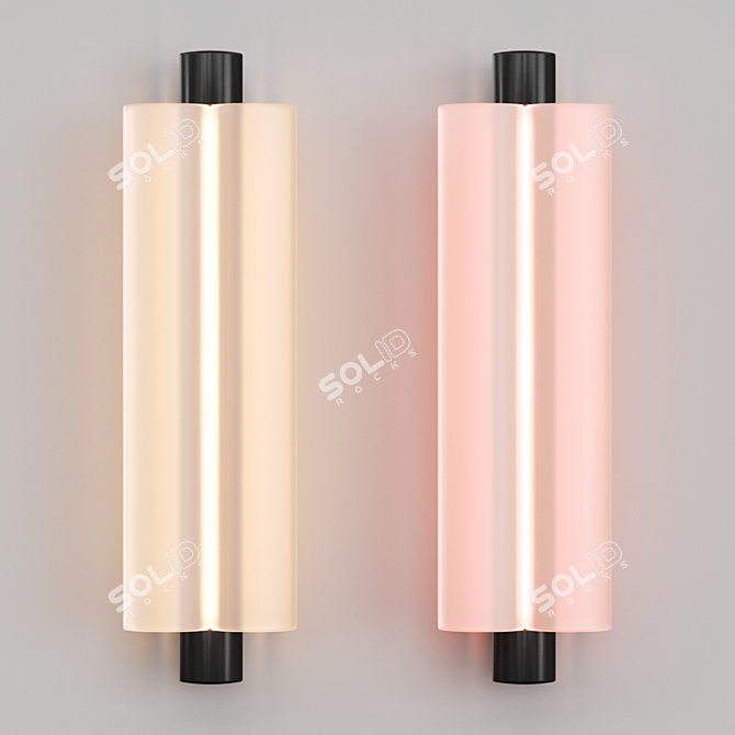 Sleek Metropol Wall Light 3D model image 1