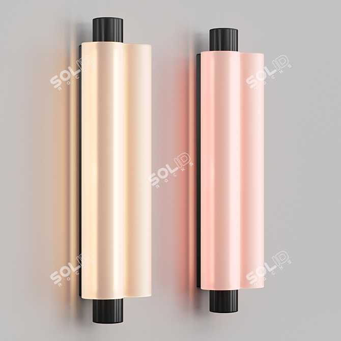 Sleek Metropol Wall Light 3D model image 2