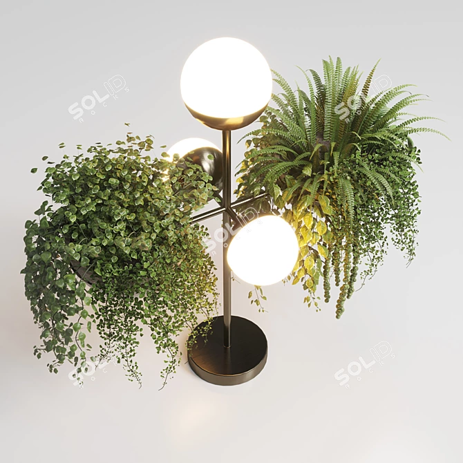 Multifunctional Table Light and Plant Stand 3D model image 1