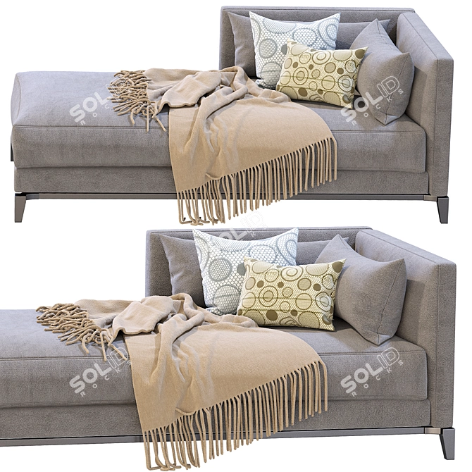 Elegant Minotti Andersen Open End Sofa 3D model image 2