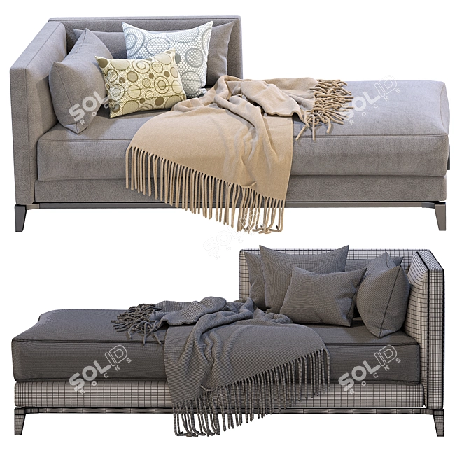 Elegant Minotti Andersen Open End Sofa 3D model image 5