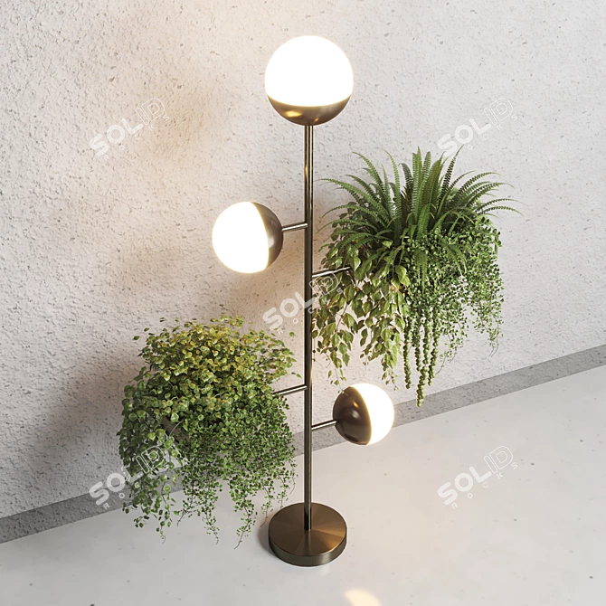 Versatile Floor Light: Indoor & Outdoor Plant Stand 3D model image 2