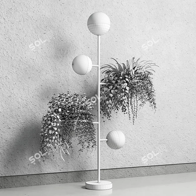 Versatile Floor Light: Indoor & Outdoor Plant Stand 3D model image 5