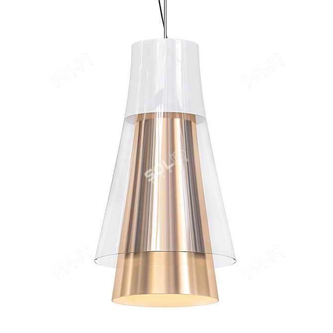 Elegant Leucos TRIGONA Pendant 3D model image 1