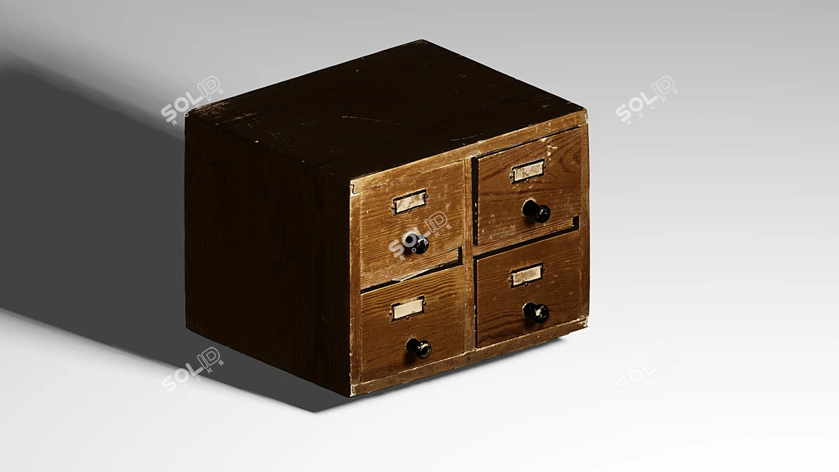 Quixel Bridge-inspired Bedside Table 3D model image 1