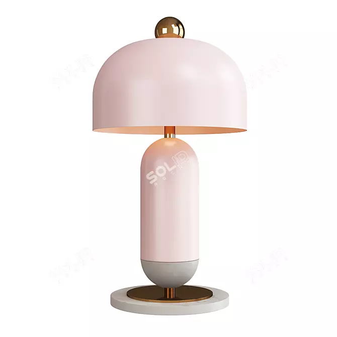 Glowing Mushroom Table Lamp 3D model image 1