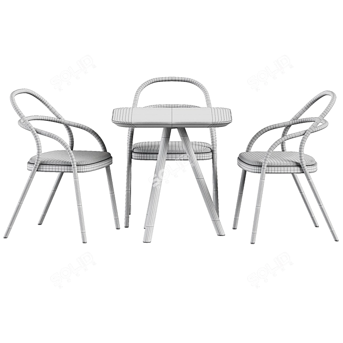 Classic Contract Furniture Set 3D model image 6