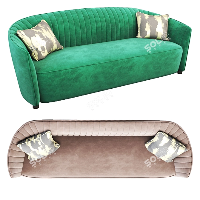  Modern Alice 3-Seater Sofa 3D model image 3