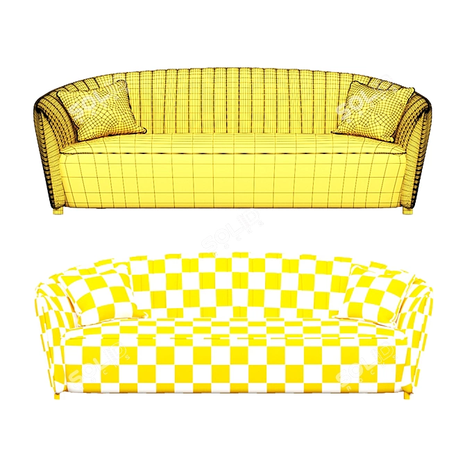  Modern Alice 3-Seater Sofa 3D model image 4