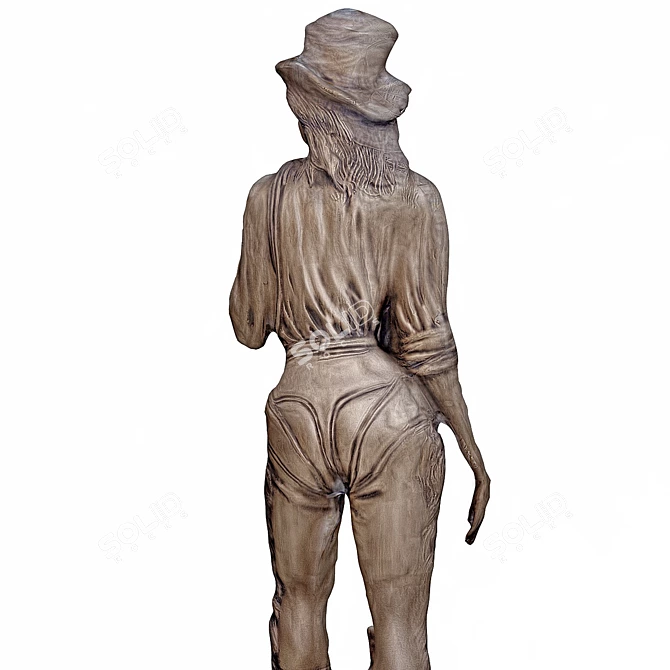 Sculpted Girl Figure 3D model image 3