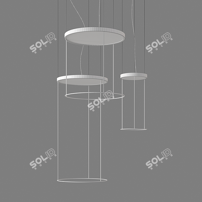 Elegant Brassie Round Home Decor 3D model image 3