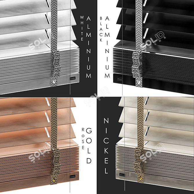 Modern Metal 45mm Venetian Blind 3D model image 3