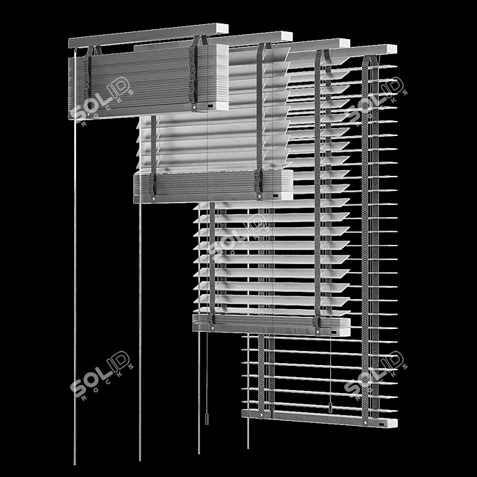 Modern Metal 45mm Venetian Blind 3D model image 7