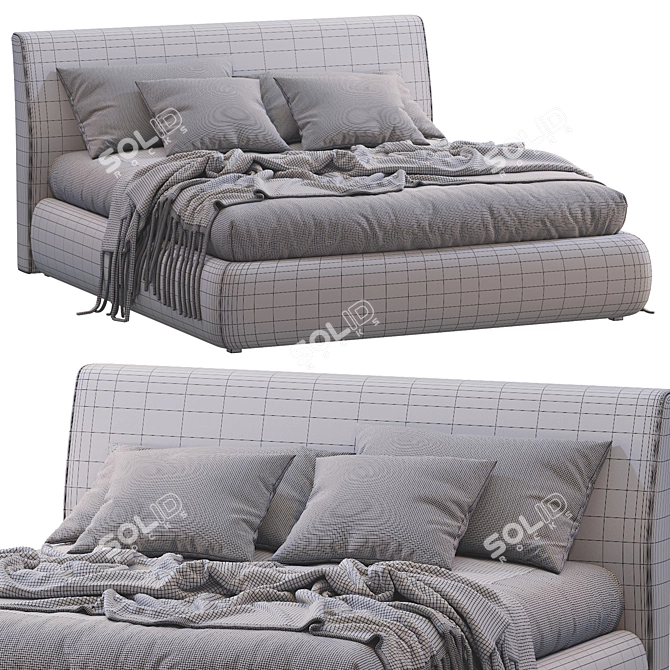 Luxury Dream Bed 3D model image 5
