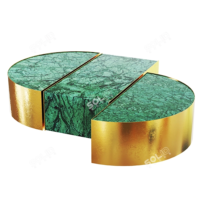 Modern Round Coffee Table 3D model image 4