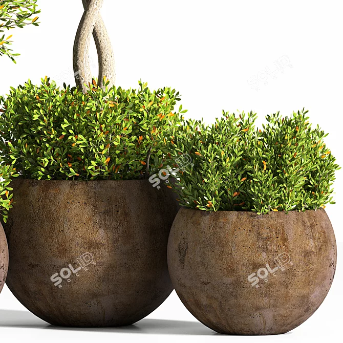 Elegant Plant Stand - Modern Design 3D model image 5