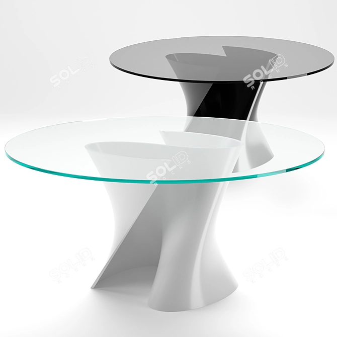 S Table Lust MDF Italia: S-Shaped Stand 3D model image 1