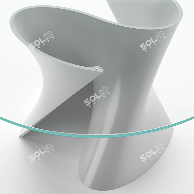 S Table Lust MDF Italia: S-Shaped Stand 3D model image 3