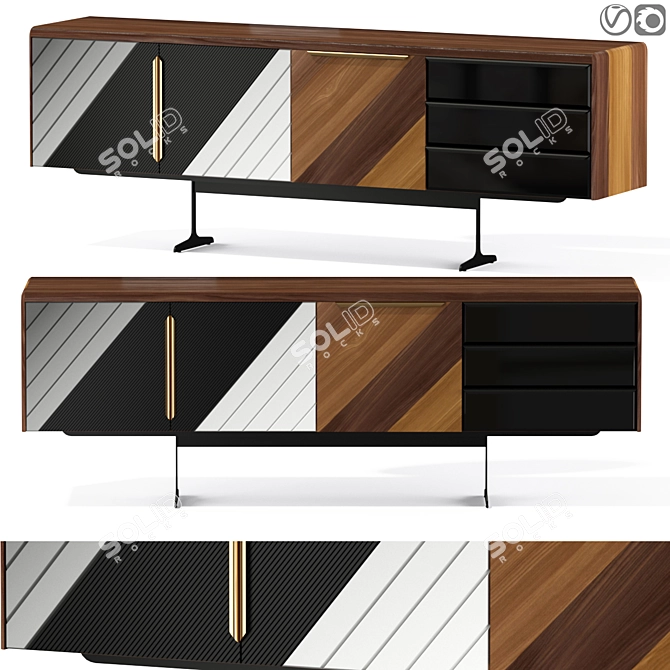 Elegant Julet Sideboard@ 3D model image 1