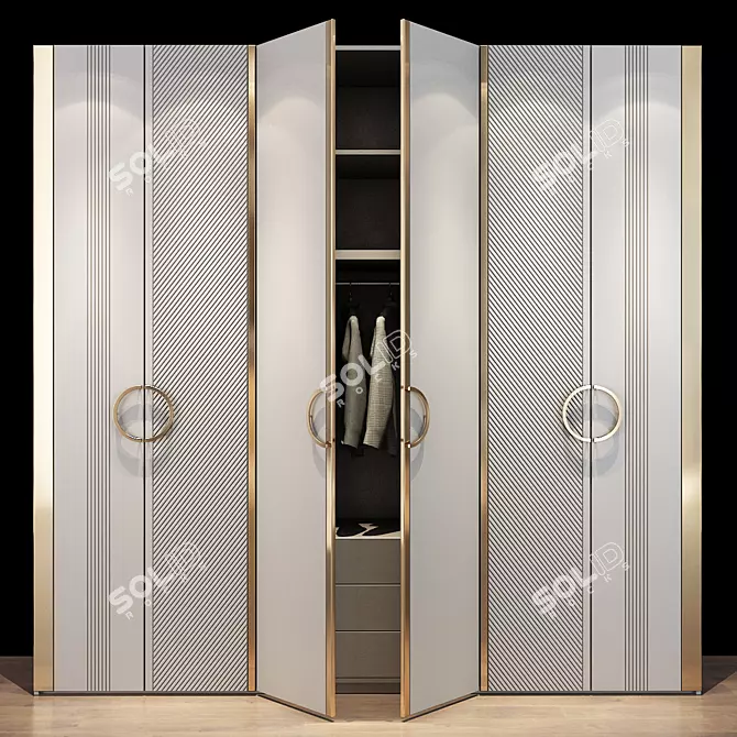 Modern White Cabinet: Storage Solution 3D model image 1