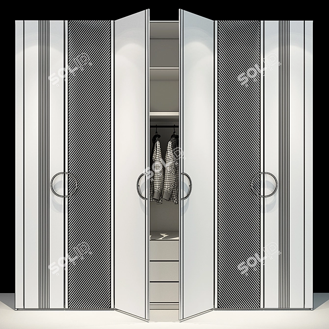 Modern White Cabinet: Storage Solution 3D model image 2