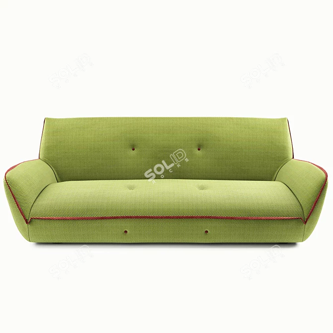 Flexible Fabric Sofa: Egoitaliano YUKI 3D model image 1