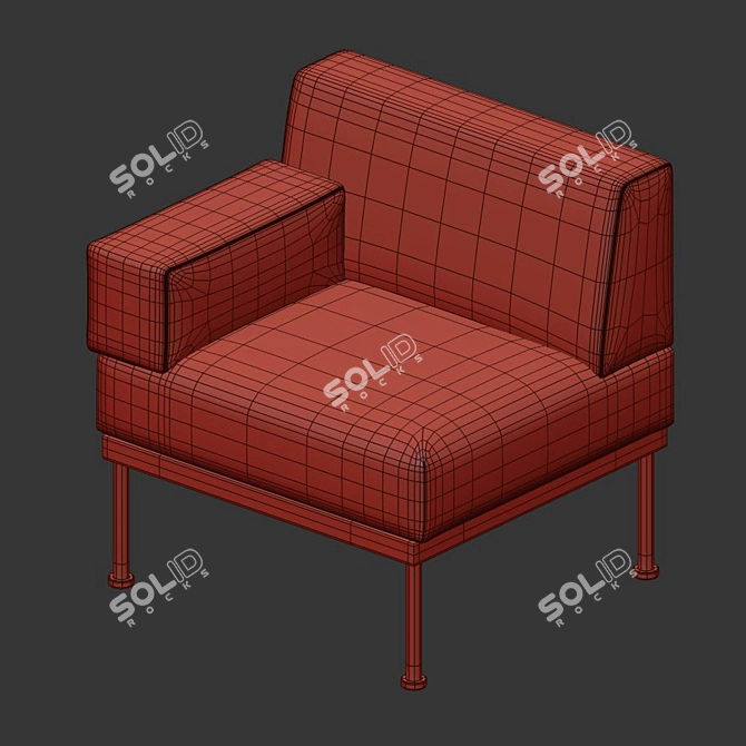 Kelly Wearstler Vivant Lounge Chair: Stunning 3D Model 3D model image 4