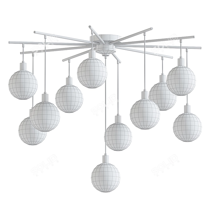 Modern Nordic Chandelier: Neo 2014 3D model image 2