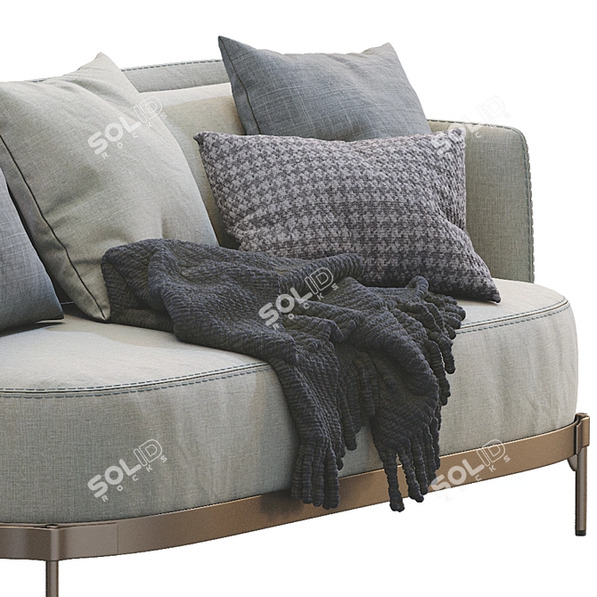 Minotti Tape Sofa: Elegant Modern Design 3D model image 7
