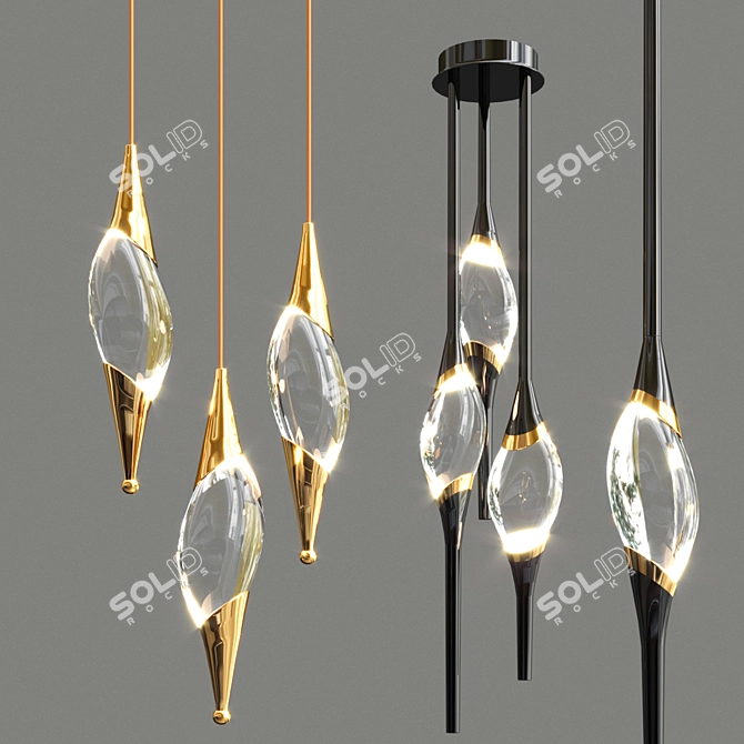 Fame Pendant Lamp: Sleek and Elegant 3D model image 1