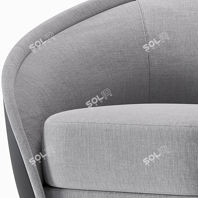 Gubi Revers Accent Chair: Modern Elegance for Your Living Space 3D model image 2