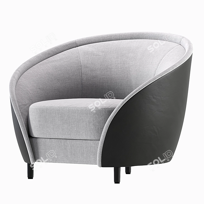 Gubi Revers Accent Chair: Modern Elegance for Your Living Space 3D model image 5